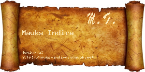 Mauks Indira névjegykártya
